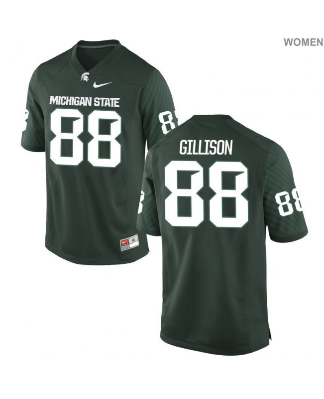 Women's Michigan State Spartans #88 Trenton Gillison NCAA Nike Authentic Green College Stitched Football Jersey ZH41P55JI